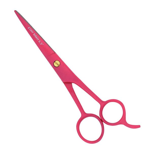 Barber Scissors Professional Hair Scissors 6.5 Inch Blue Shears Japanese Stainless Steel Barber Scissor Convex Razor Edge Right Hand Salon Extremely Sharp Cutting Shear Hairdressing Scissor (pink)