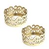 Brass 5" Pillar Candle Holder, Pillar Ring. - Set of 2