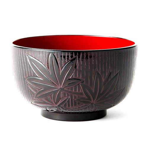 Asahi Koyo Bowl, Soup Bowl, Multi-Use Bowl, Japanese Style Maple Carved, Dishwasher Safe, Microwave Safe, Made in Japan