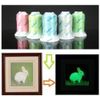 Simthread 5 Colors Luminous Glow in The Dark Embroidery Machine Thread, 550 Yrds Each