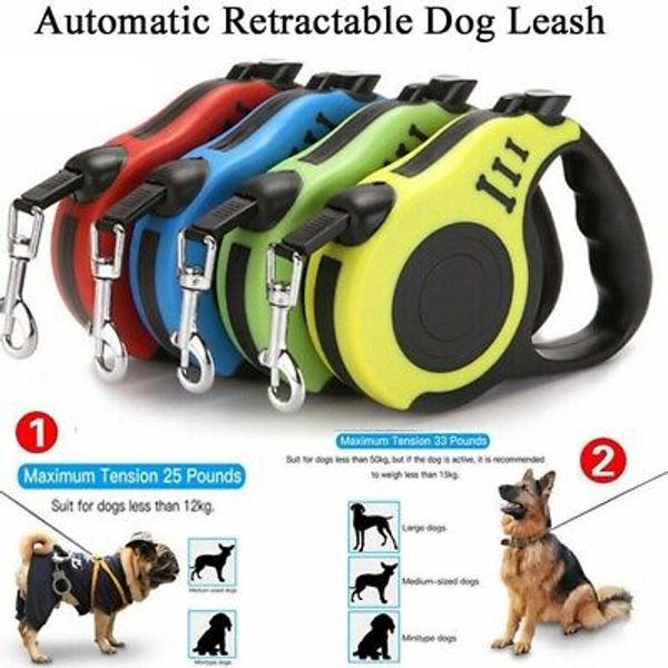 Automatic Retractable Dog Leash Pet Collar Automatic Walking Lead free 16ft