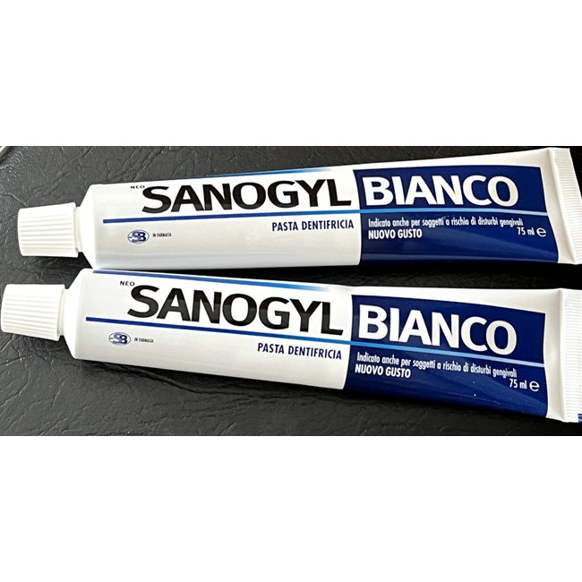 2X Sanogyl BIANCO White Toothpaste 75ml New