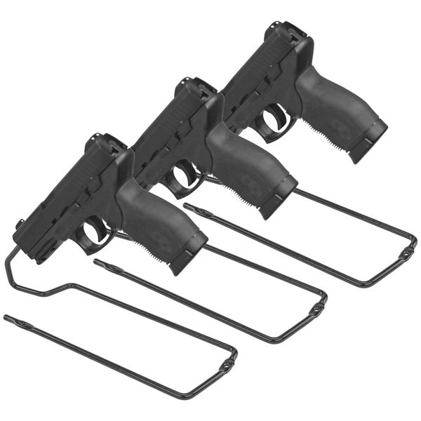 BOOMSTICK Stand Style Vinyl Coated Metal Handgun Pistol Rack Pack of 3