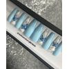 🦋 CUSTOM Gel Press On False Nails, Butterfly Clouds  BLING 10p Set W FULL KIT