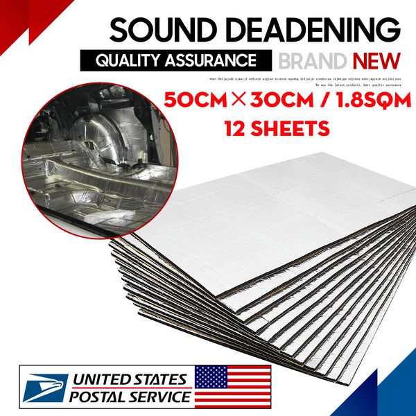19.6"x11.8" Car Sound Deadener Mat Proofing Thick Insulation Material Noise