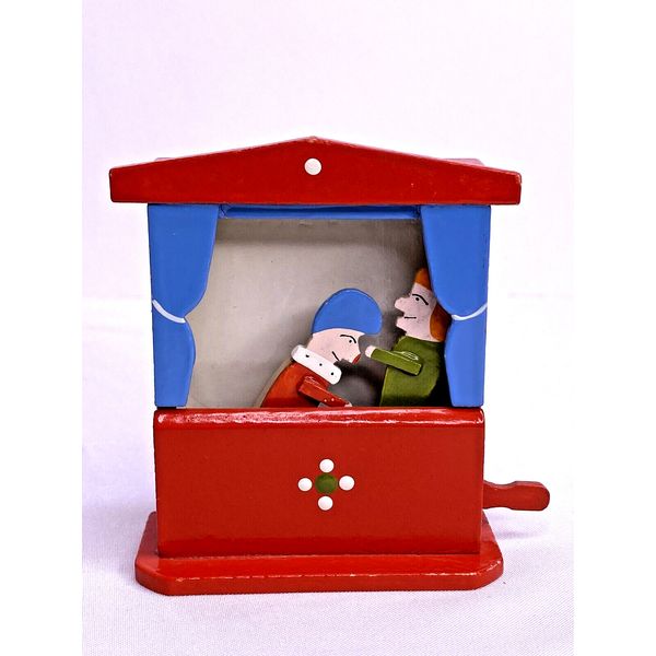 Vintage Punch & Judy Puppet Theater Erzgebirge Region Germany Collectible