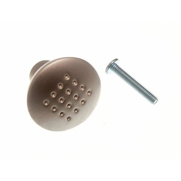 KITCHEN CUPBOARD DOOR PULL HANDLE DIMPLE KNOB MATT CHROME 32MM ( pack 2 )