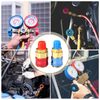 A/C Brass Quick Coupler Connector Adapters High/Low Manifold AC Gauge Auto Set
