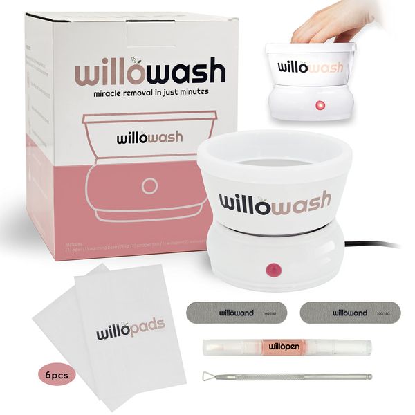 Saint Willo Electric Nail Soaking Bowl acetone proof | Acrylic Nail Remover Kit | Dip Powder Remover At Home | Acetone Soak Off Bowl | 50% faster acrylic soak off, White