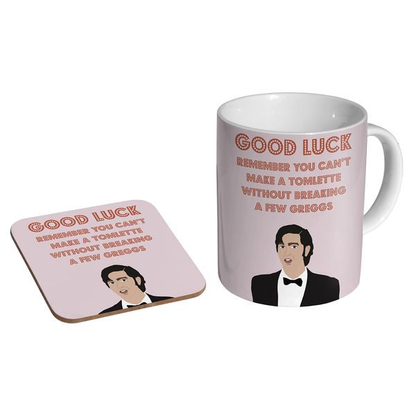 Profiles Succession Greg Tomelette Funny #2 Ceramic Coffee Mug + Coaster Gift Set