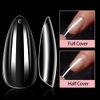 Makartt Short Nail Tips, 500pcs Full Cover False Nails, Clear Press on Nails, Acrylic Nail Tips, Fake Nails, False Nails Short Clear Tips 10 Sizes