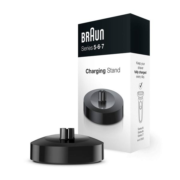 Braun Shaver Charging Stand For Series 5, 6 and 7 Electric Shavers, Recharge and Store Your Shaver, For New Generation, Black