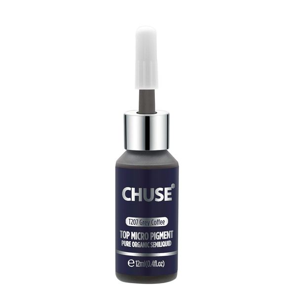 CHUSE T207 Grauer Kaffee Microblading Micro Pigment Permanent Make-up Tattoo Ink Kosmetik Farbe bestanden SGS, DermaTest 12ml (0,4fl.oz)