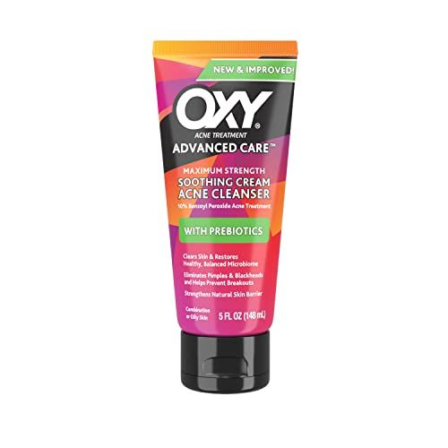 Oxy Acne Medication Face Wash - Maximum Action with Maximum Strength 10% Benzoyl Peroxide (5 Fl Oz)
