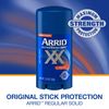 Arrid XX Extra Extra Dry Solid Antiperspirant Deodorant, Regular, 2.6 Oz (Pack of 6)