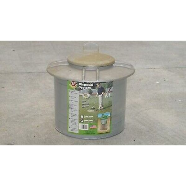 DOGGIE DOOLEY 3000 Galvanized Steel Pet Waste Disposal System w Enzyme Digester