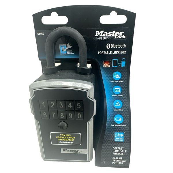 Master Lock 5440D 3-1/4-inch Wide Bluetooth  Electronic knob Mount Lock Box New