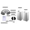 Wall Mount 30" Stainless Steel Seamless Range Hood Kitchen Vent 450CFM LED Light