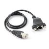 CablesOnline 1.5ft Cat5e RJ45 M/F Shielded Ethernet Network Screw Panel Mount Extension Cable, (U-P001H)