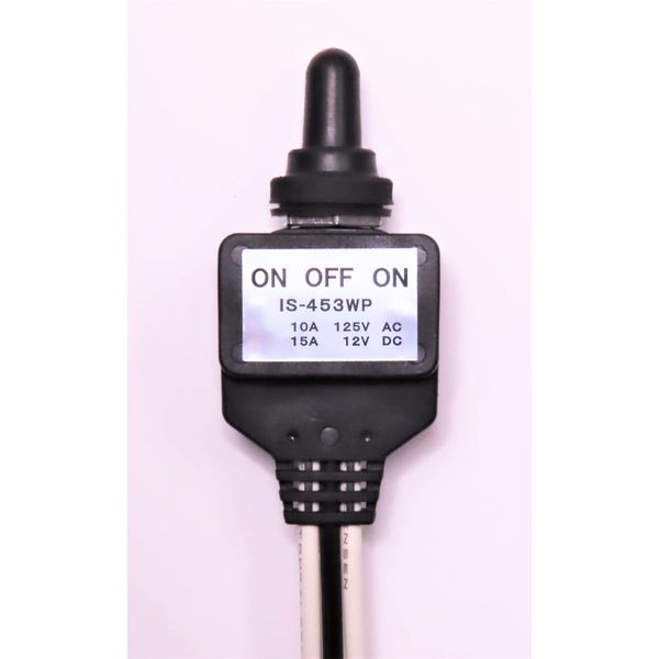 Waterproof toggle switch ON-OFF-ON IS-453WP (hex nut, waterproof cap, rubber gasket included)