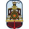 Black, Red and Yellow Steam Train - Embroidered Iron On Patch