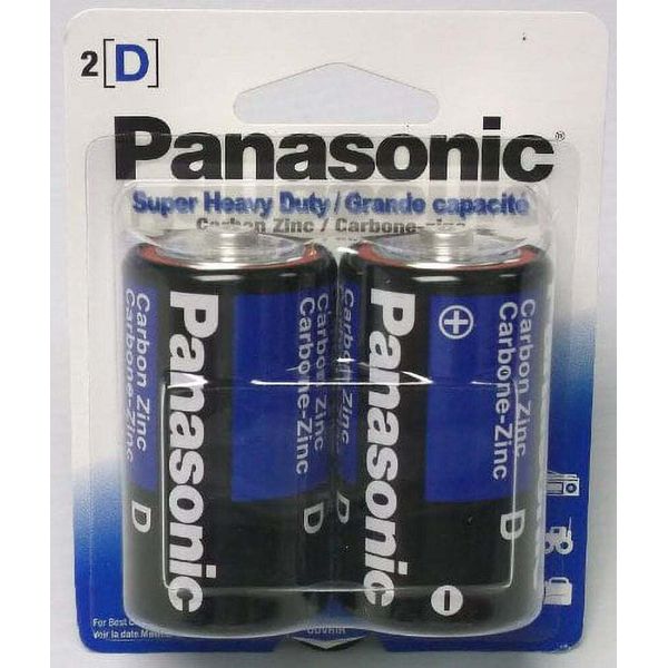 24 Pack Panasonic Super Heavy Duty D Batteries Retail Packaging