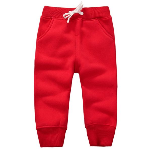 CuteOn Unisex Toddler Jogger Pants Kids Cotton Elastic Waist Winter Baby Sweatpants Pants 3Years Red