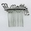 Faship Navy Blue Crystal Hair Comb