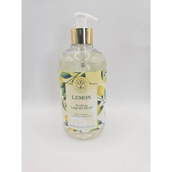 Generic Lemon Moisturizing Liquid Soap, Made in ITALY 16.94 oz Pump Bottle.