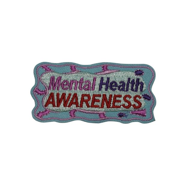 Mental Health Awareness Embroidered Iron On Patch - Fun Boys Girls 132-D