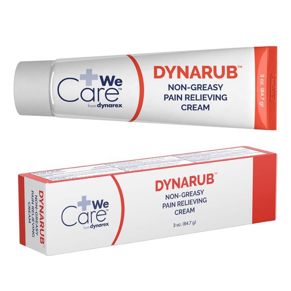 Dynarex DynaRub Cream - Mentholated Topical Muscle Pain Relief Cream - 10% Menthol, 15% Methyl Salicylate - Helps Soothe Joint Swelling & Soreness - Cooling, Non-Greasy Formula - 3oz, 1 Tube