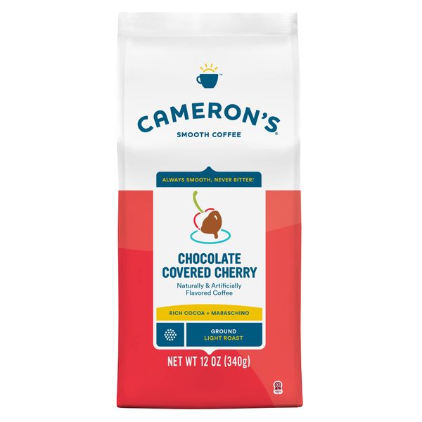 Cameron's Coffee Roasted Ground Coffee Bag, Flavored, Chocolate Covered Cherry, 12 Ounce