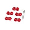 Partuto AN8 Car Auto Hose Separator Clamp Fuel Line Connector Kit Red Replacement