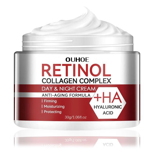 Retinol Cream for Face,Retinol Facial Moisturizer with Hyaluronic Acid,Night Cream for Face & Under Eye,Instant Face Lift Cream,Hydrating Wrinkle Collagen Cream for Face,Reduces Wrinkle Dark Circles