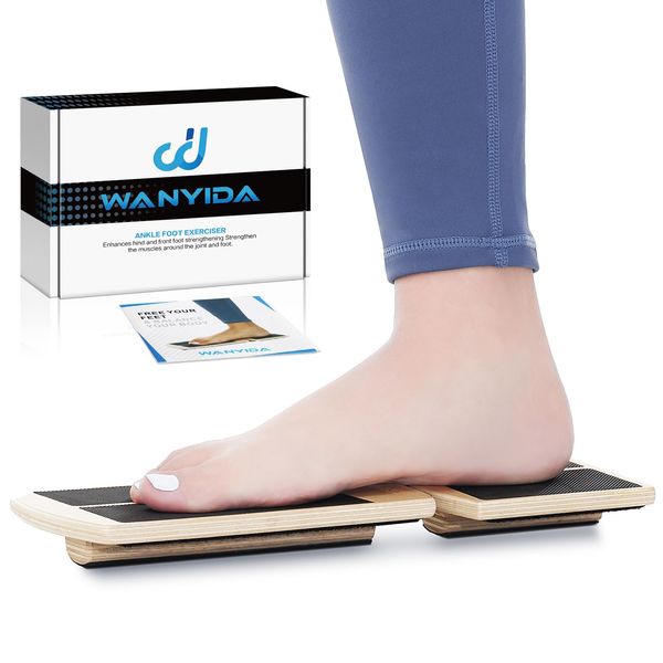 Ankle Foot Strengthener Exerciser for Sprained. Single Leg Balance Board, Posture Corrector, Foot Stretcher for Plantar Fasciitis Relief. Patent Pending