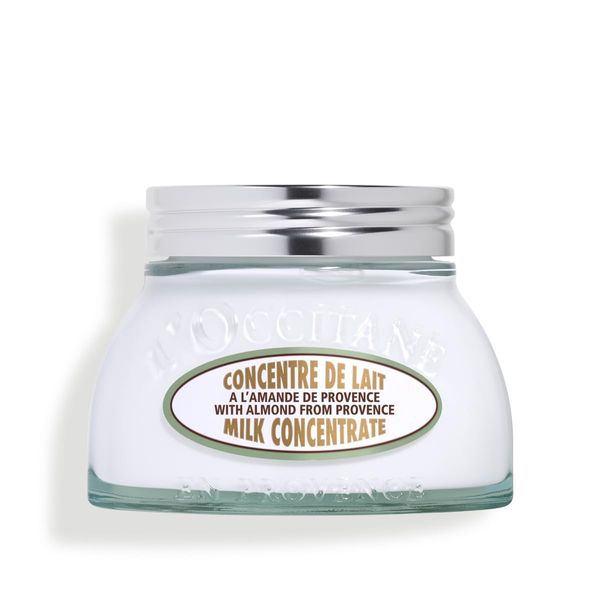 L'Occitane Almond Milk Concentrate 200ml, 6.9 oz.: 48 Hour Hydration*, Smooth, Visibly Firm Skin, Delicious Scent, With Almond Oil, Soften Skin