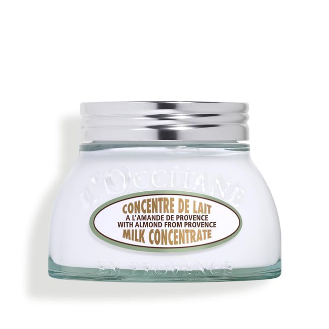 L'Occitane Almond Milk Concentrate 200ml, 6.9 oz.: 48 Hour Hydration*, Smooth, Visibly Firm Skin, Delicious Scent, With Almond Oil, Soften Skin