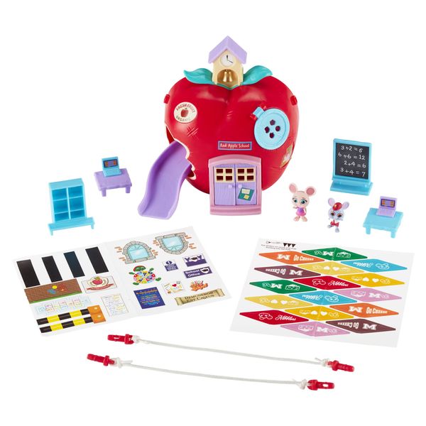 Character Options 07393 Millie & Friends Mouse in The Red Apple Schoolhouse, Collectable Toys, Playset, Imaginative Play, Gift for 3-7 Year Old