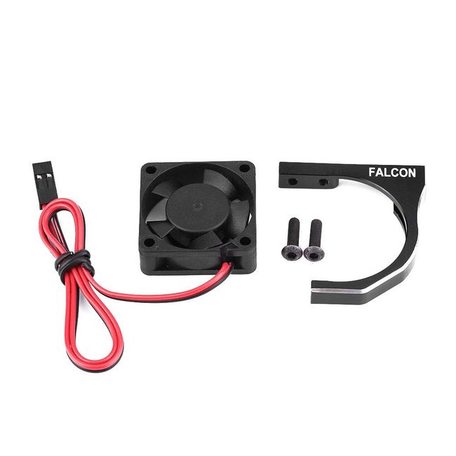 RC Car Motor, RC Cooling Fan, Heat Dissipation Cooling Fan with Motor Mount, Heat Dissipation Effect, Precision CNC Machining, Low Noise, Stable, Lightweight (30*30*10mm, with Black Motor Mount)