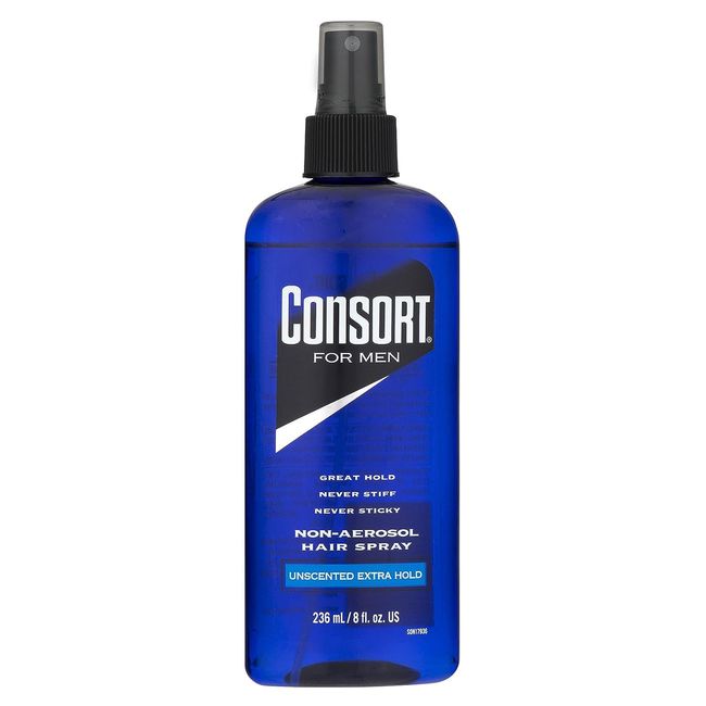 Consort Hair Spray 8 Ounce Unscented X-Hold Pump Non-Aero (236ml) (2 Pack)