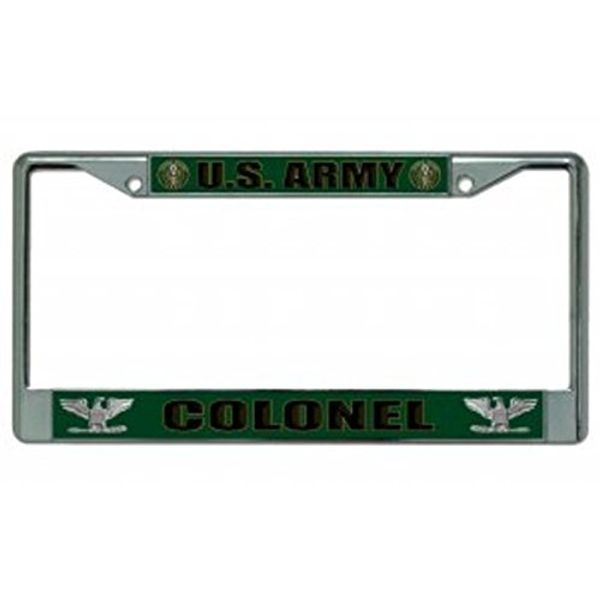 U.S. Army Colonel Chrome License Plate Frame