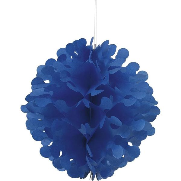 Unique Party 63237 - 30cm Flutter Royal Blue Tissue Paper Ball