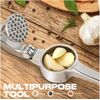 Kitchen Garlic Press Stainless Steel, Premium Rust Proof & Dishwasher Safe