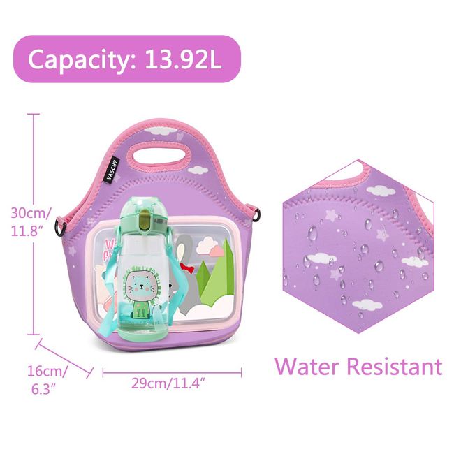 Kids Pink Unicorn Lunch Box Insulated Lunch Bag Little Girls Toddler  Preschool