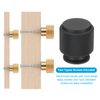 PATIKIL 1 Inch Dia. Cabinet Knobs, 6pcs Knurled Drawer Round Pulls Handle Solid Hardware for Dresser Wardrobe Kitchen Cupboard, Matte Black