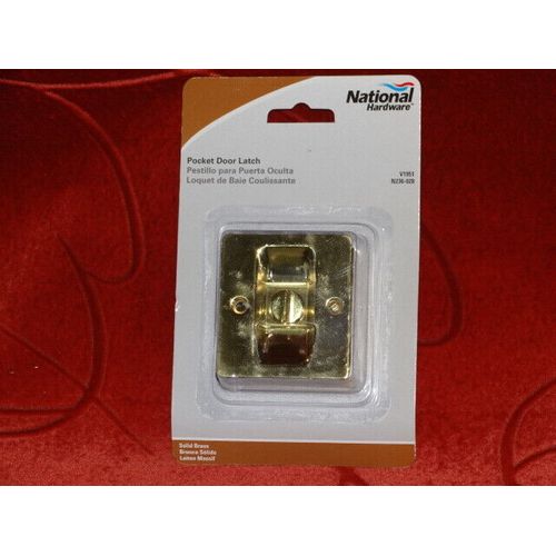 Prime-Line 1-3/8 Solid Brass w/Nickel Finish Pocket Door Privacy Lock & Pull
