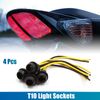 uxcell Motorcycle Light Socket Connector Extension Wedge Holder Adapter T10 Light Socket 4pcs