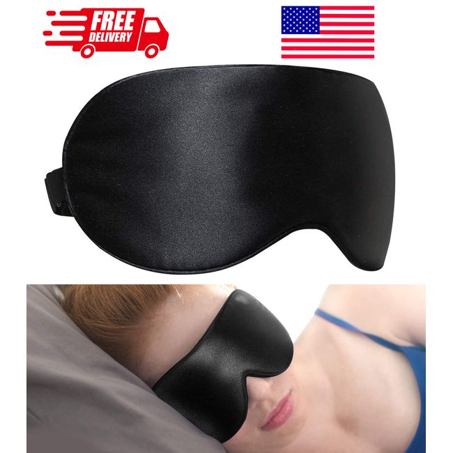 Lacette 100% Mulberry Silk Eye Mask for Men Women, Block Out Light Sleep Mask