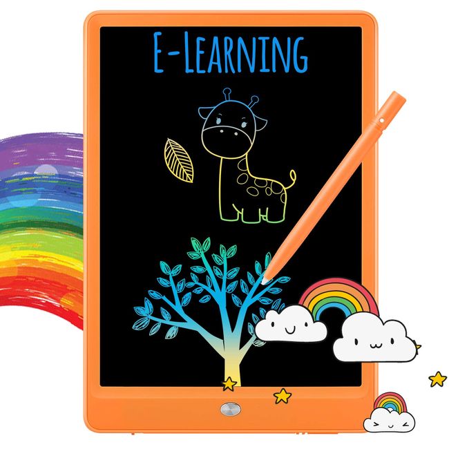 TEKFUN LCD Drawing Writing Boards Doodle Scribbler Boards for Kids, 10inch Colorful Drawing Tablet Writing Pad, Girls Gifts Toys for 3 4 5 6 7 Year Old Girls Boys