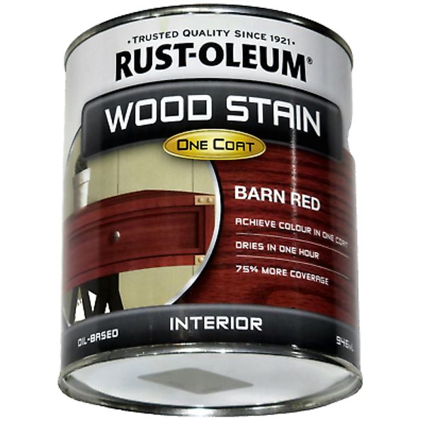 Rust-oleum Wood Stain One Coat Barn Red Dries One Hour Oil Based Interior Quart